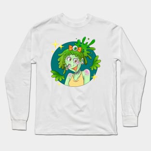 Three Eyed Slime Monster Girl Long Sleeve T-Shirt